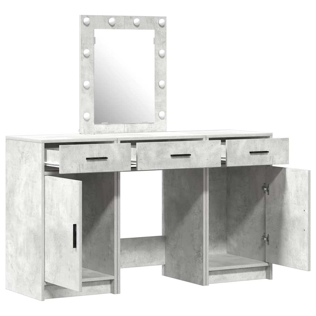 Dressing Table with Door Grey 50 x 41 x 135 cm Engineered Wood
