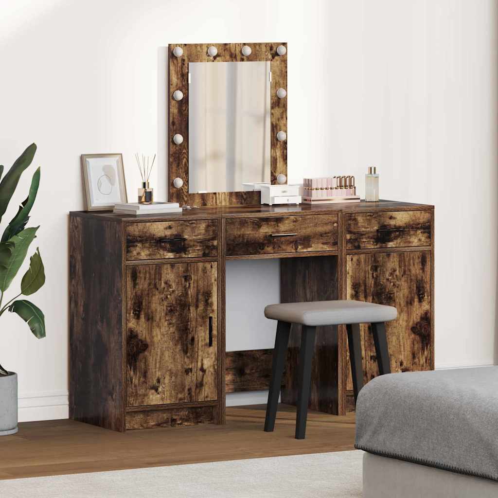 Dressing Table with Door Brown 50 x 41 x 135 cm Engineered Wood