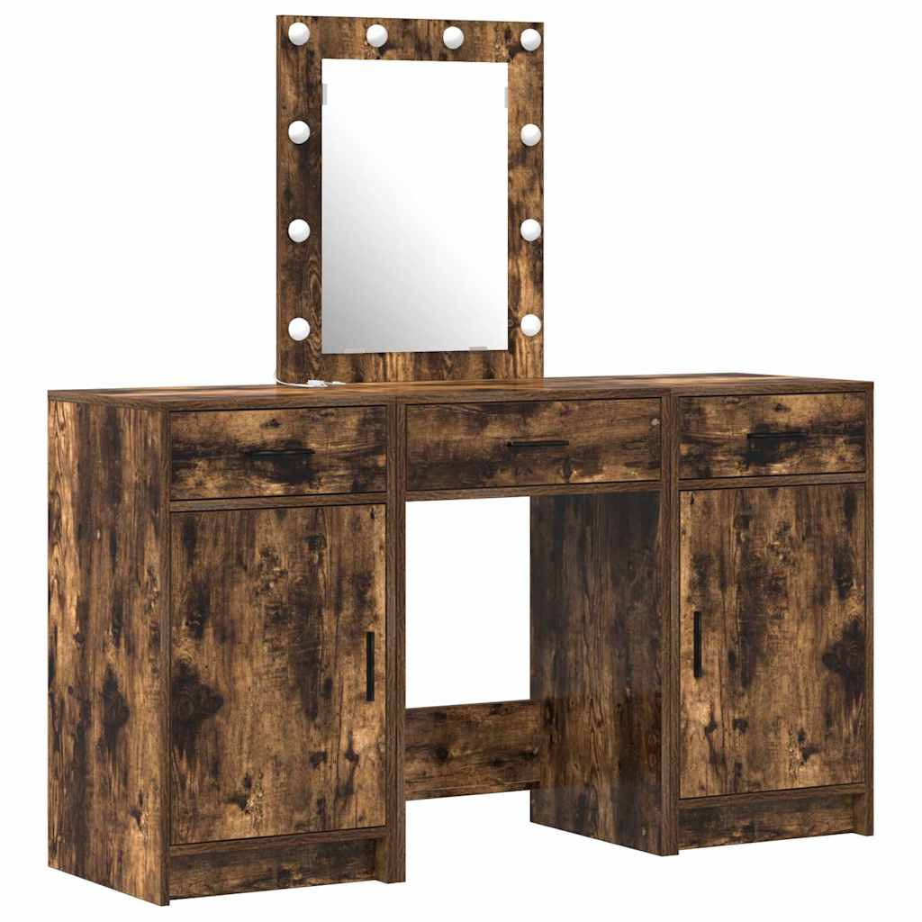 Dressing Table with Door Brown 50 x 41 x 135 cm Engineered Wood