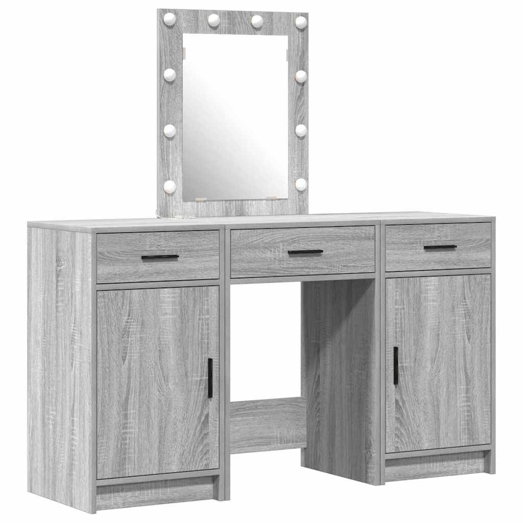 Dressing Table with Door Grey 50 x 41 x 135 cm Engineered Wood