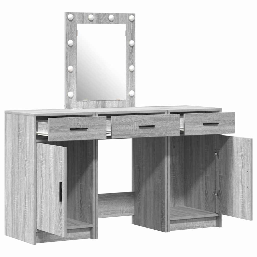 Dressing Table with Door Grey 50 x 41 x 135 cm Engineered Wood