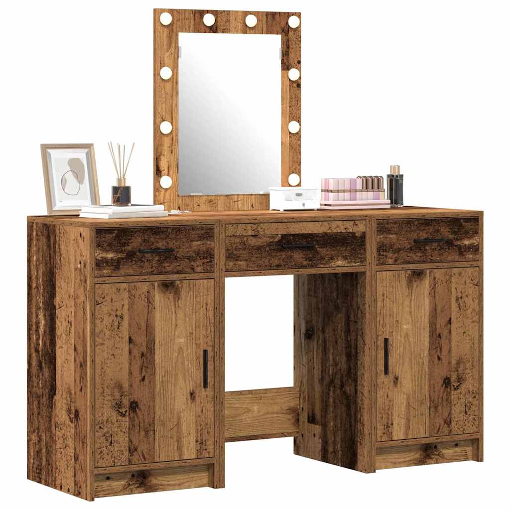 Dressing Table with Door Brown 50 x 41 x 135 cm Engineered Wood