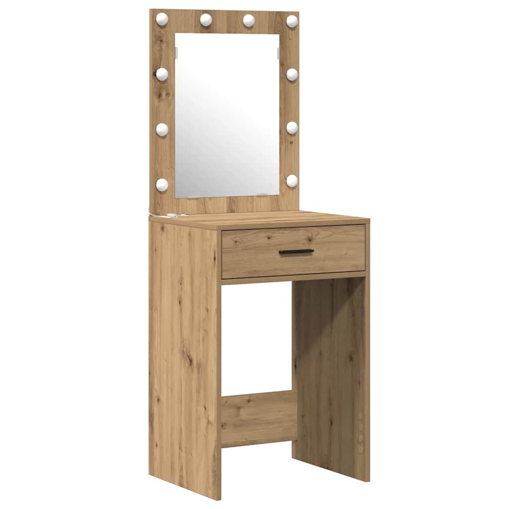 Dressing Table with Door Brown 50 x 41 x 135 cm Engineered Wood