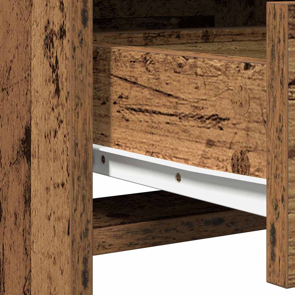 Dressing Table Set with Drawer 2 pcs Old Wood Engineered Wood