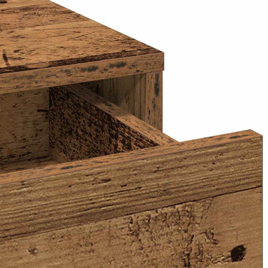 Dressing Table Set with Drawer 3 pcs Old Wood Engineered Wood