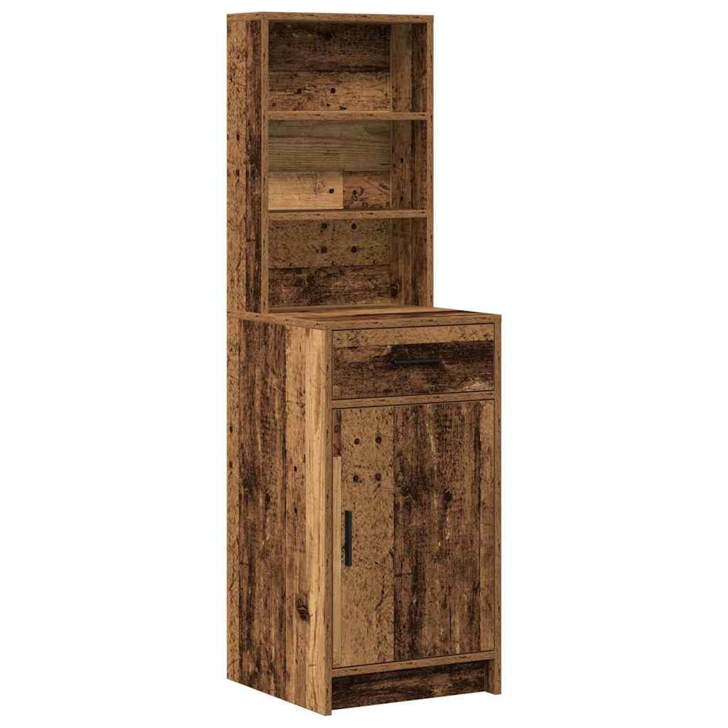 Dressing Table Set with Drawer 3 pcs Old Wood Engineered Wood