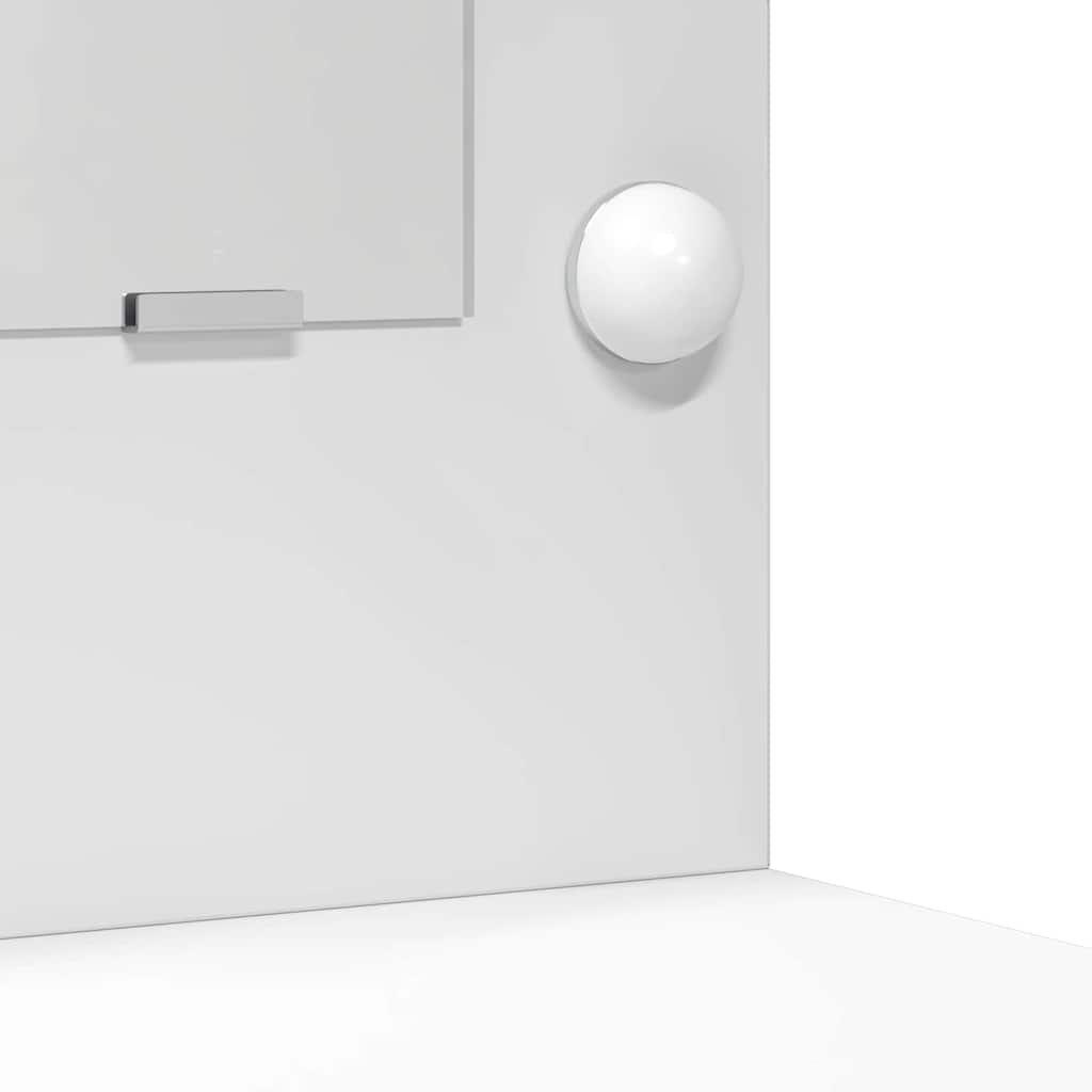 Dressing Table Set with Drawer 3 pcs White Engineered Wood