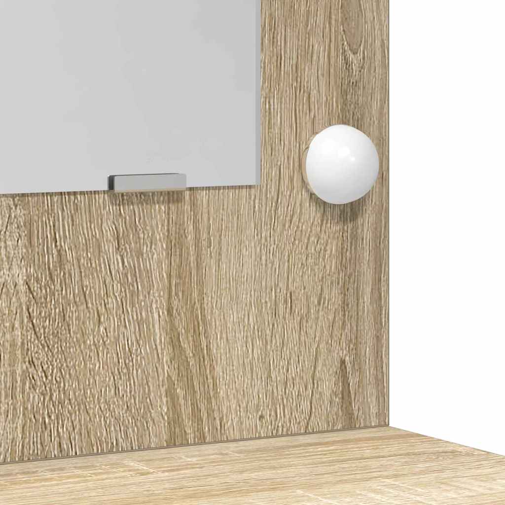 Dressing Table Set with Drawer 3 pcs Sonoma Oak Engineered Wood