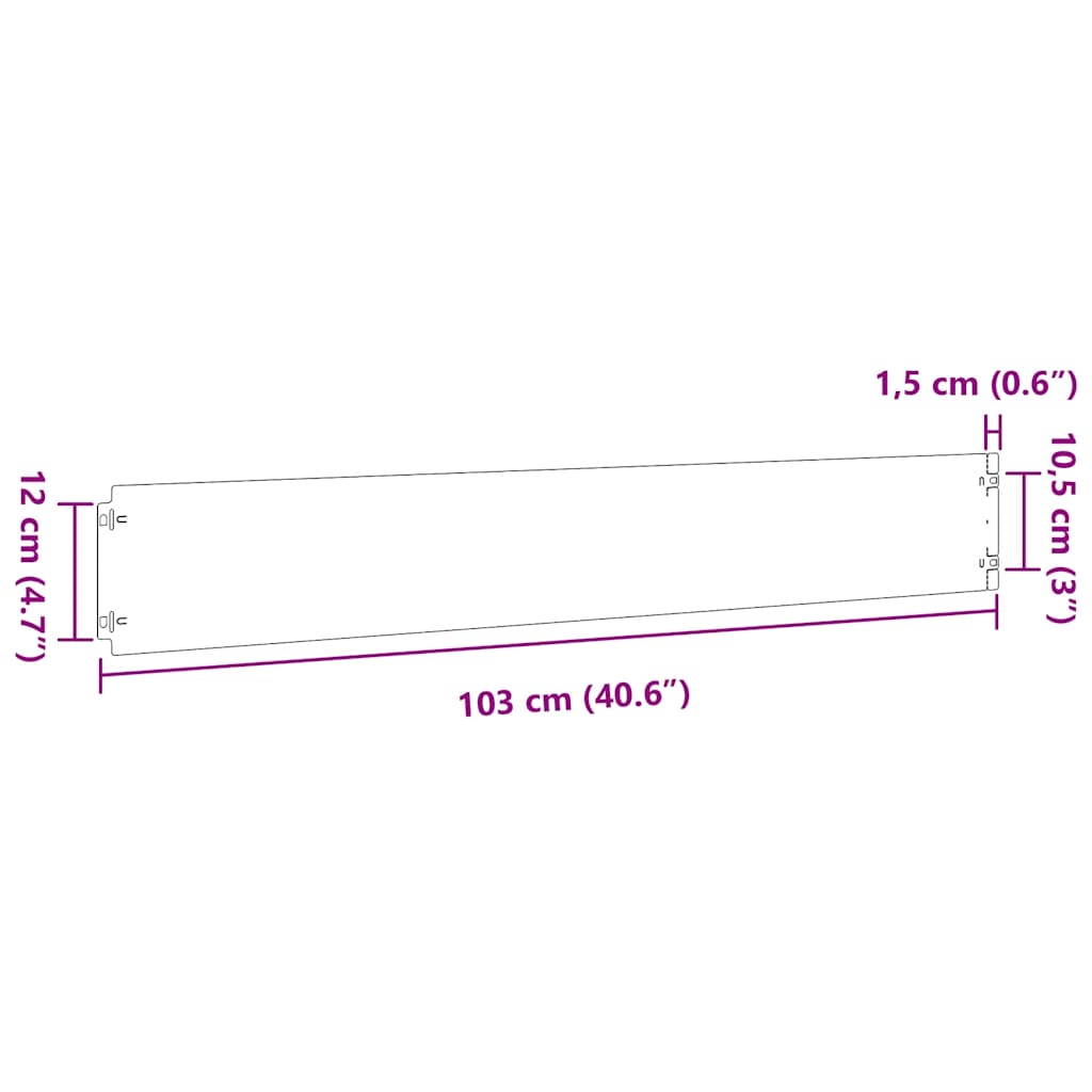 vidaXL Lawn Edgings 30 pcs 15x103 cm Stainless Steel