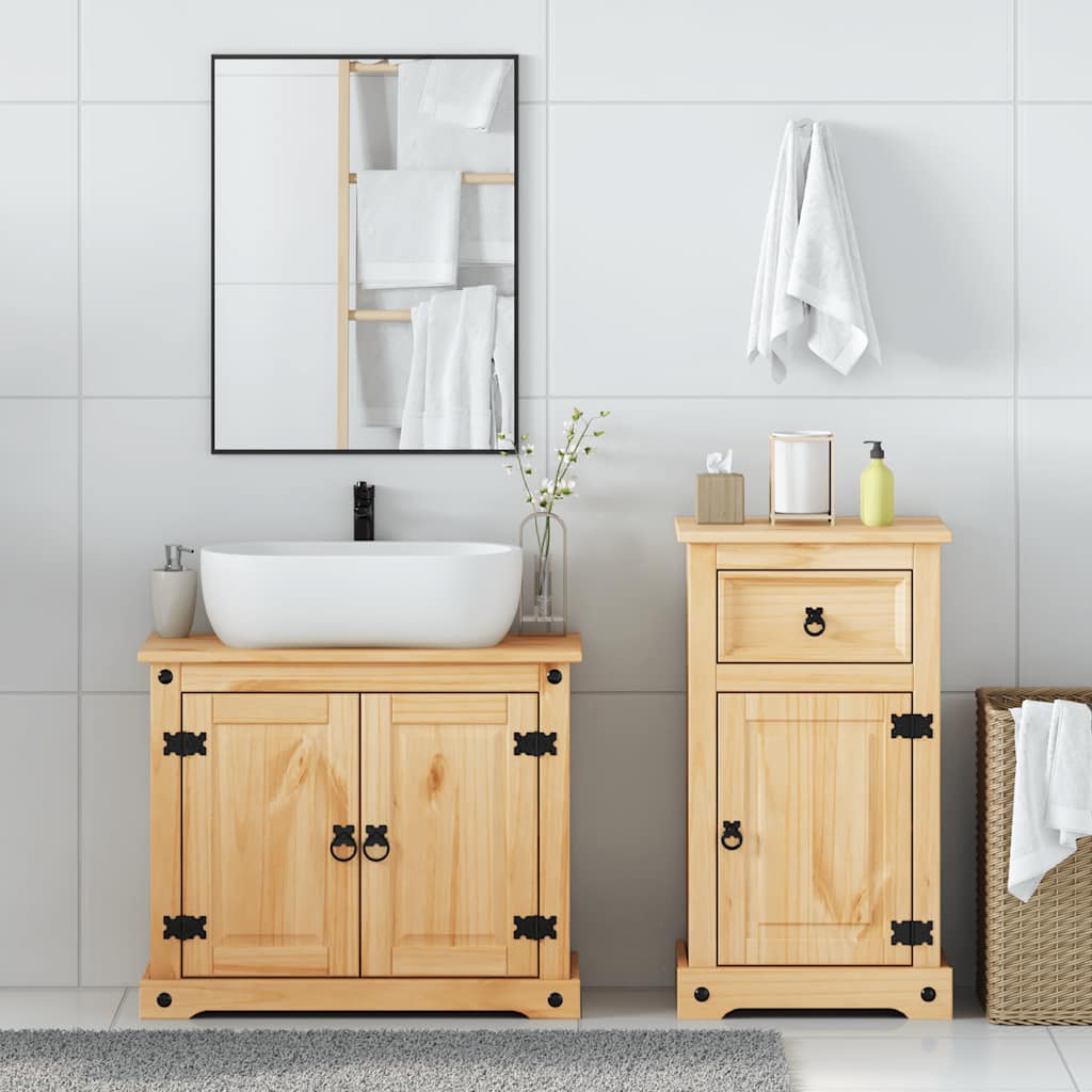 2 Piece Bathroom Furniture Set "Corona" Solid Wood Pine