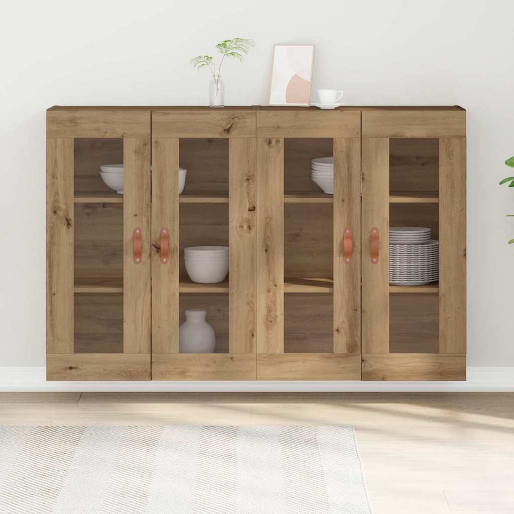 Wall Cabinets 2 pcs Artisan Oak 69.5 x 34 x 90 cm