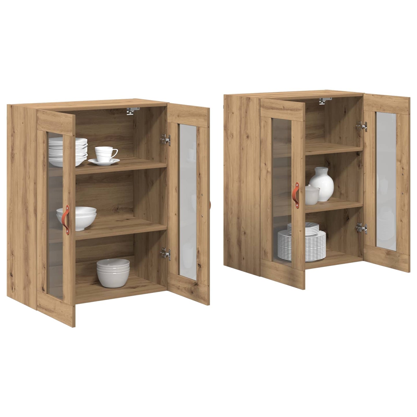 Wall Cabinets 2 pcs Artisan Oak 69.5 x 34 x 90 cm