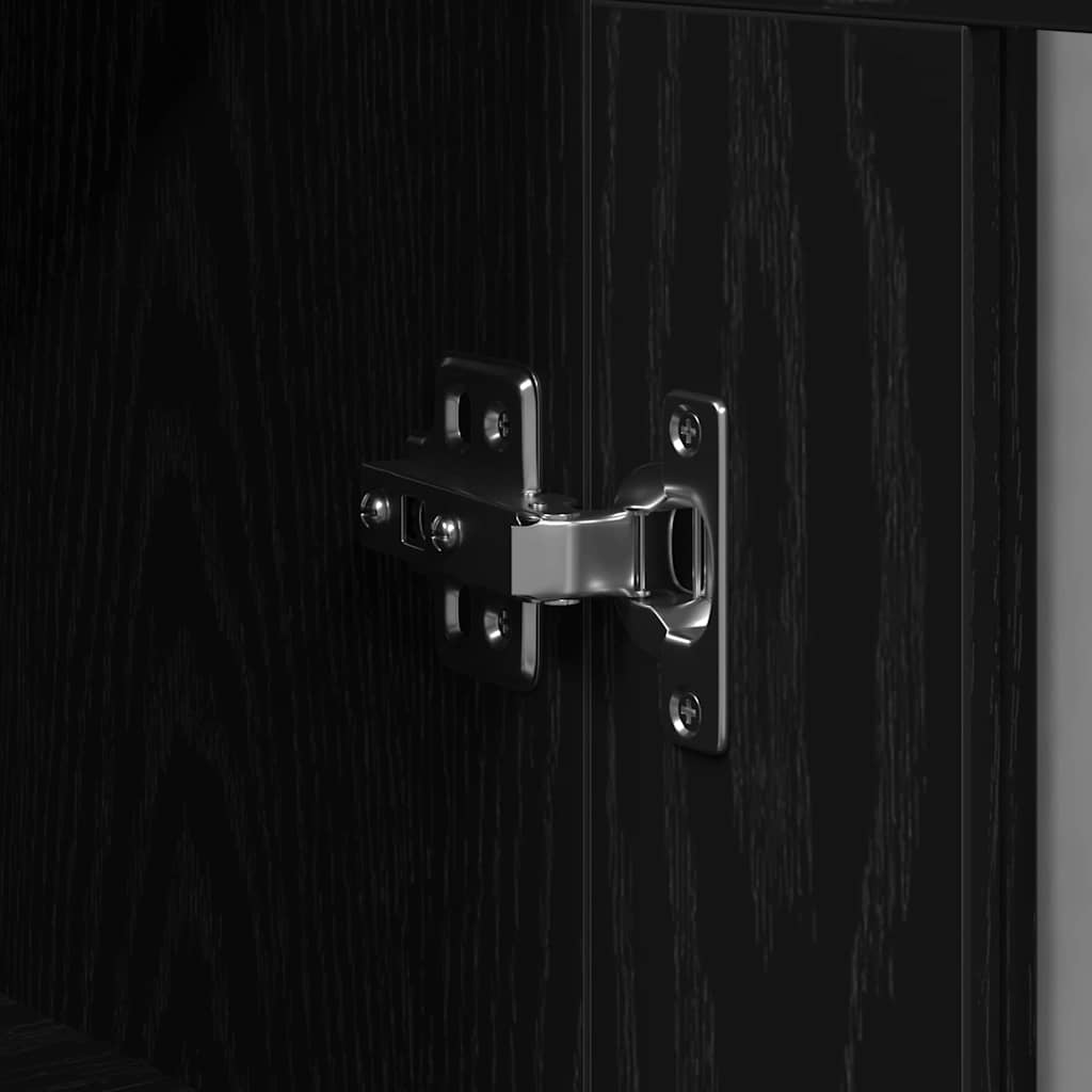 Wall Cabinets 2 pcs Black Oak 69.5 x 34 x 90 cm Engineered Wood