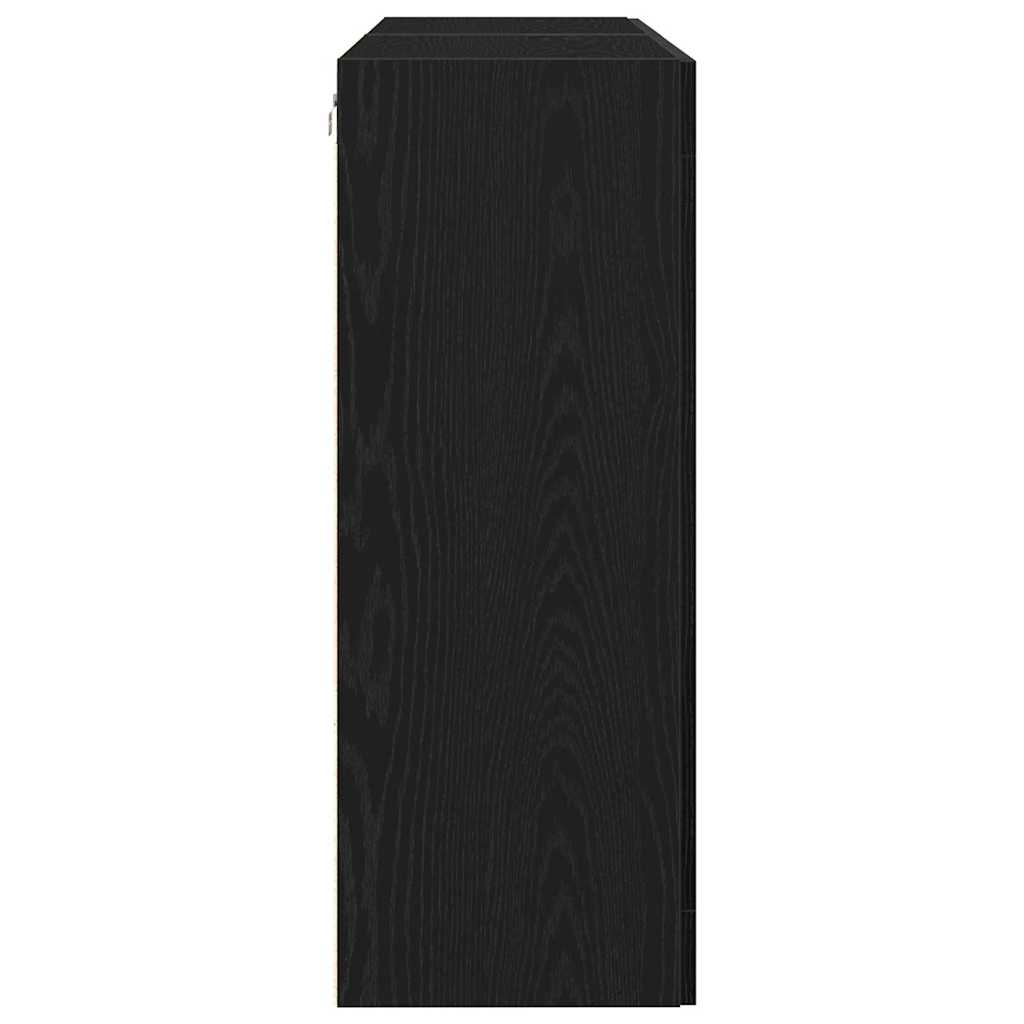 Wall Cabinets 2 pcs Black Oak 69.5 x 34 x 90 cm Engineered Wood