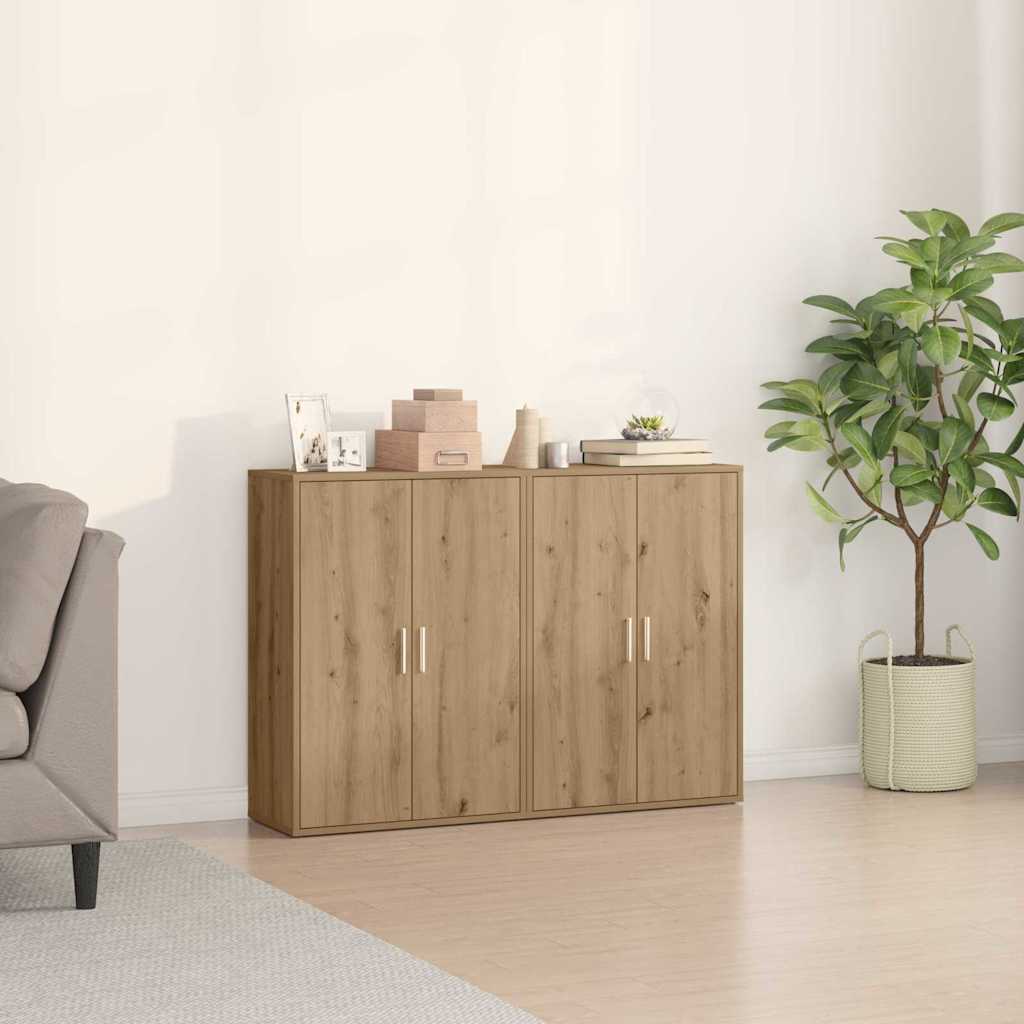 Sideboard 2 pcs Artisan Oak 60 x 31 x 84 cm Engineered Wood