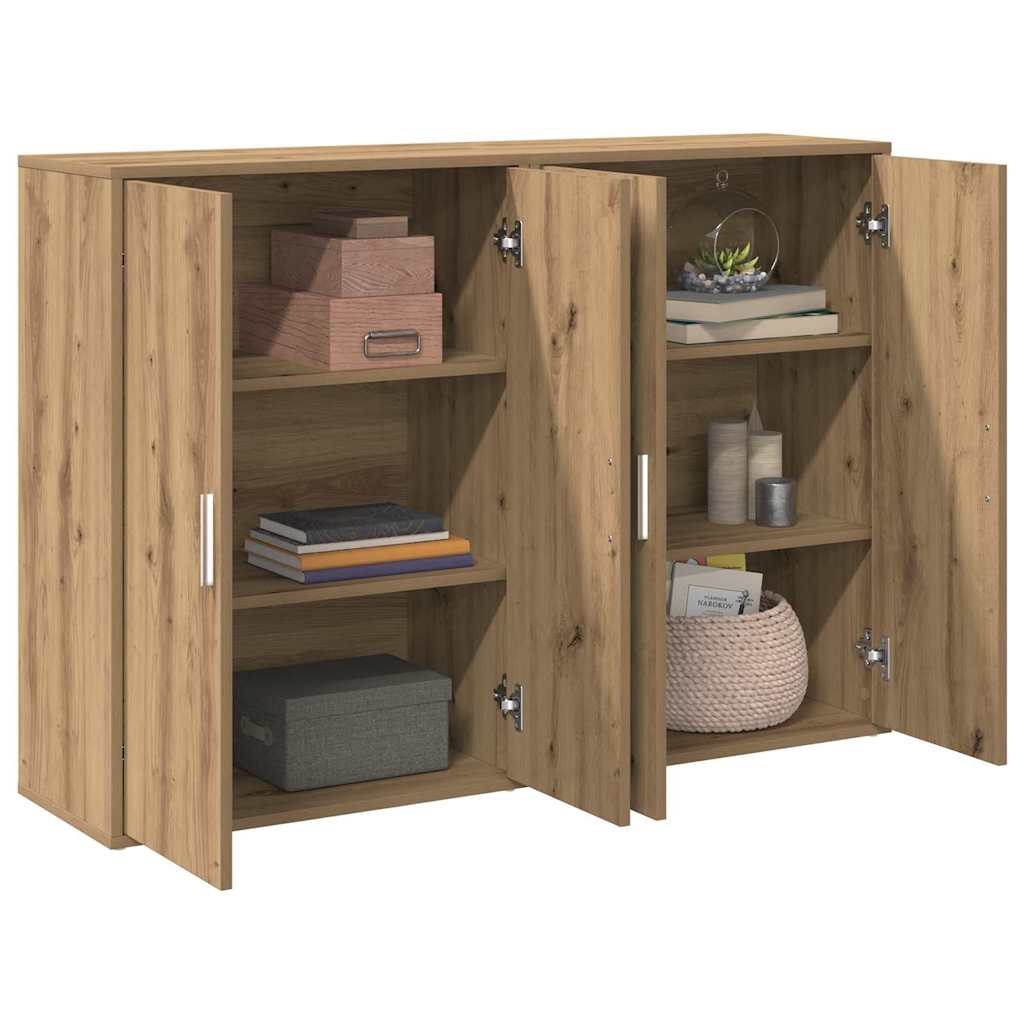 Sideboard 2 pcs Artisan Oak 60 x 31 x 84 cm Engineered Wood