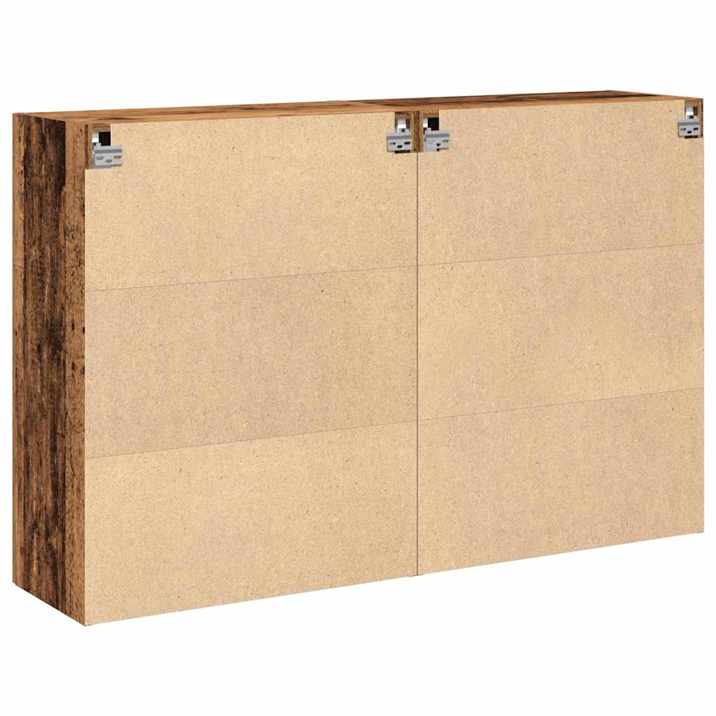 Wall Cabinets 2 pcs Old Wood 69.5 x 34 x 90 cm Engineered Wood