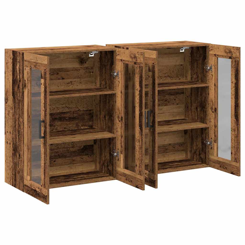 Wall Cabinets 2 pcs Old Wood 69.5 x 34 x 90 cm Engineered Wood