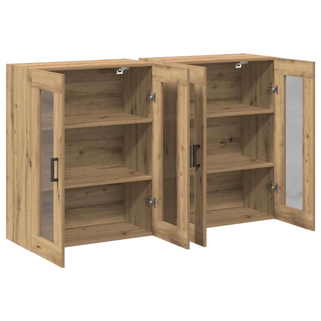 Wall Cabinets 2 pcs Artisan Oak 69.5 x 34 x 90 cm