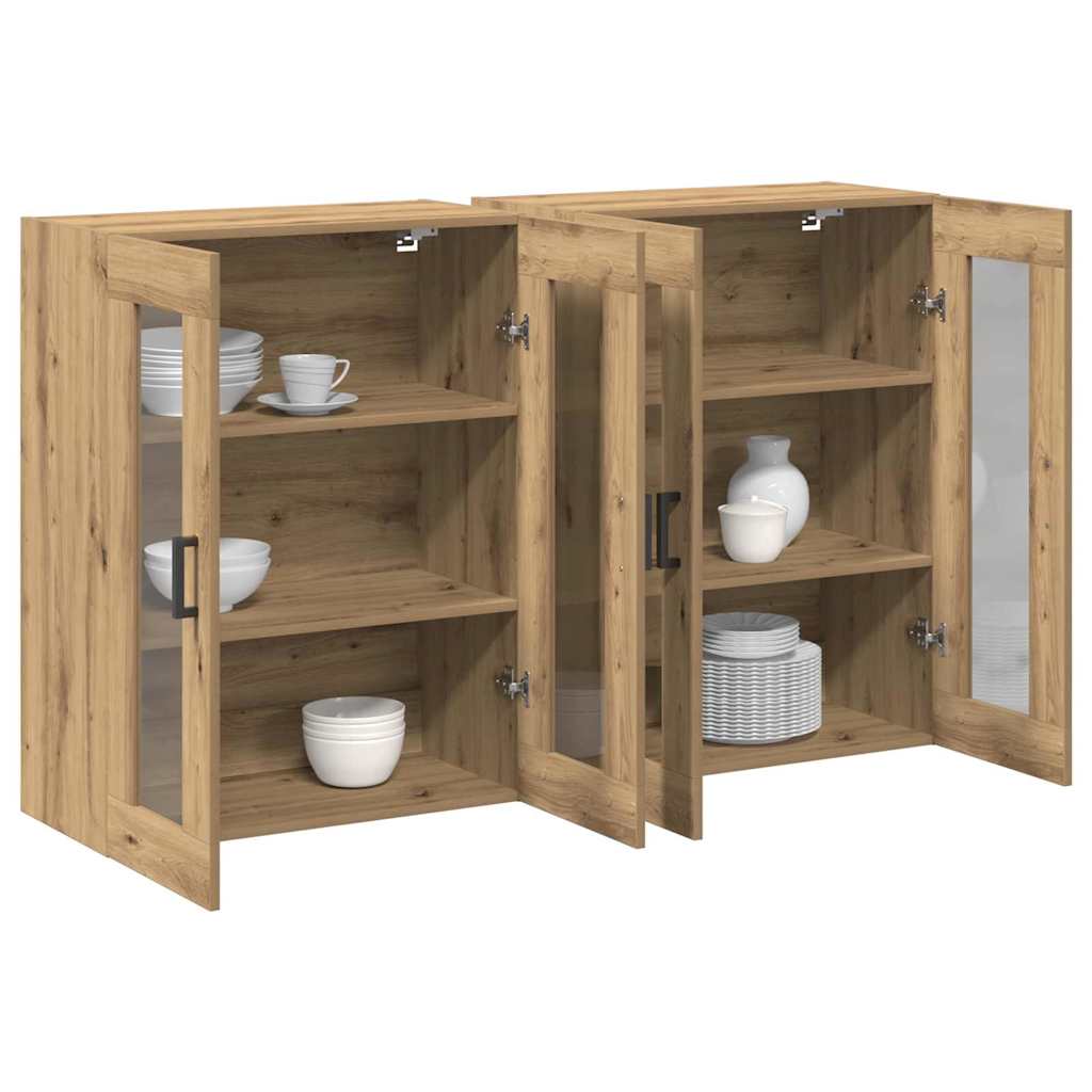 Wall Cabinets 2 pcs Artisan Oak 69.5 x 34 x 90 cm