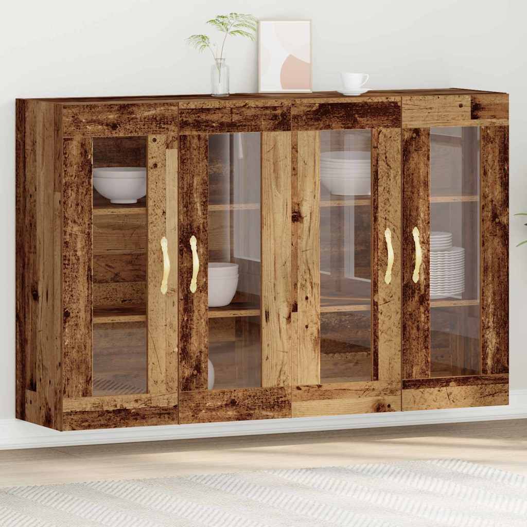 Wall Cabinets 2 pcs Old Wood 69.5 x 34 x 90 cm Engineered Wood