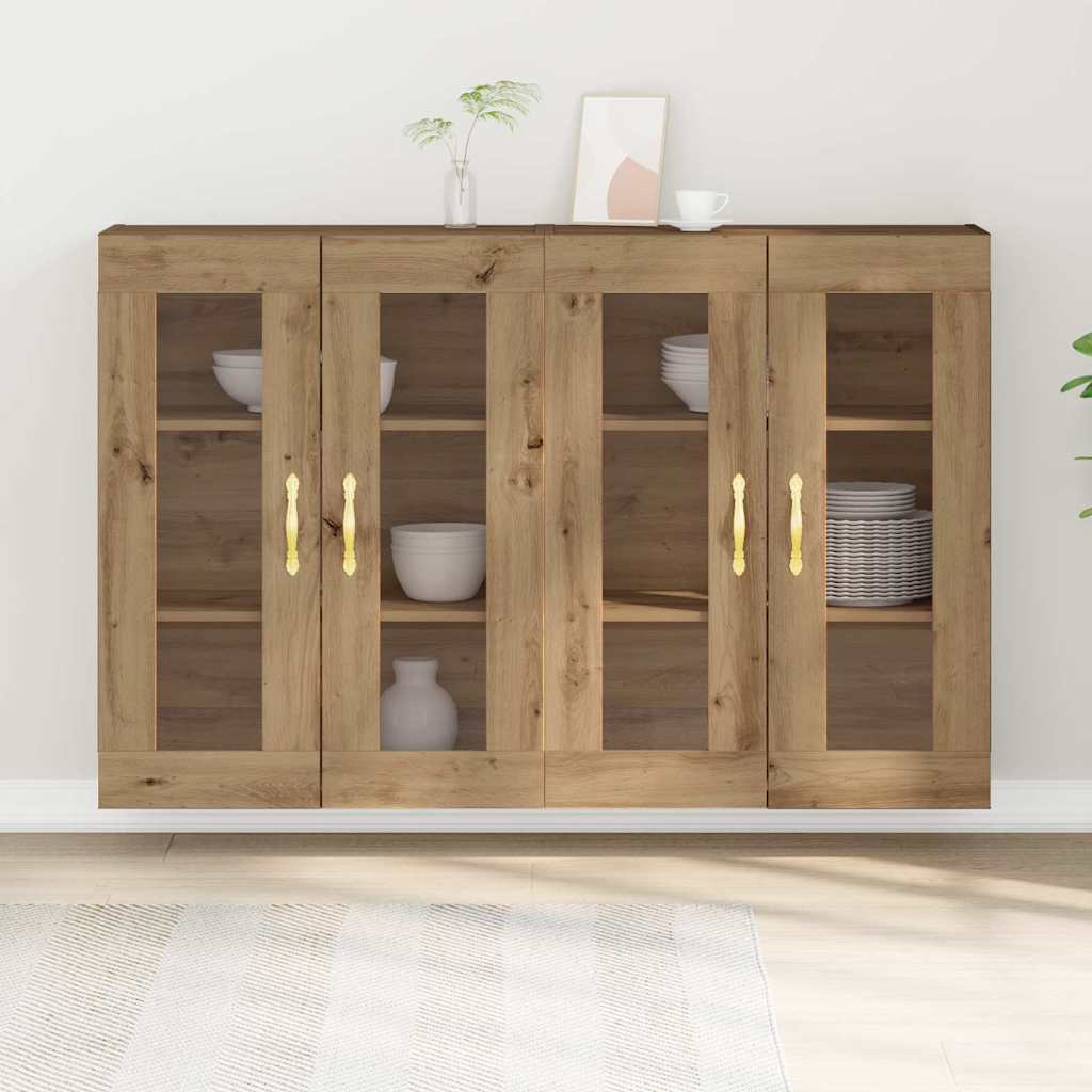 Wall Cabinets 2 pcs Artisan Oak 69.5 x 34 x 90 cm