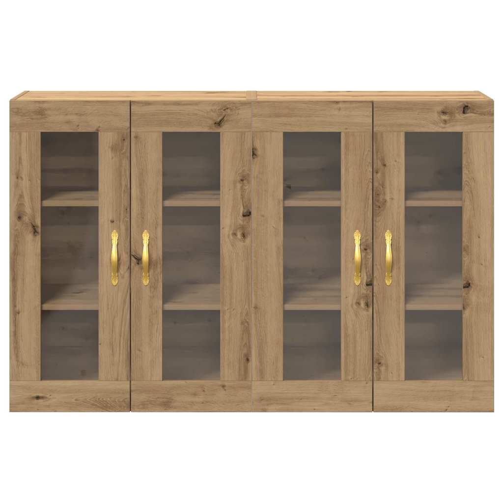 Wall Cabinets 2 pcs Artisan Oak 69.5 x 34 x 90 cm