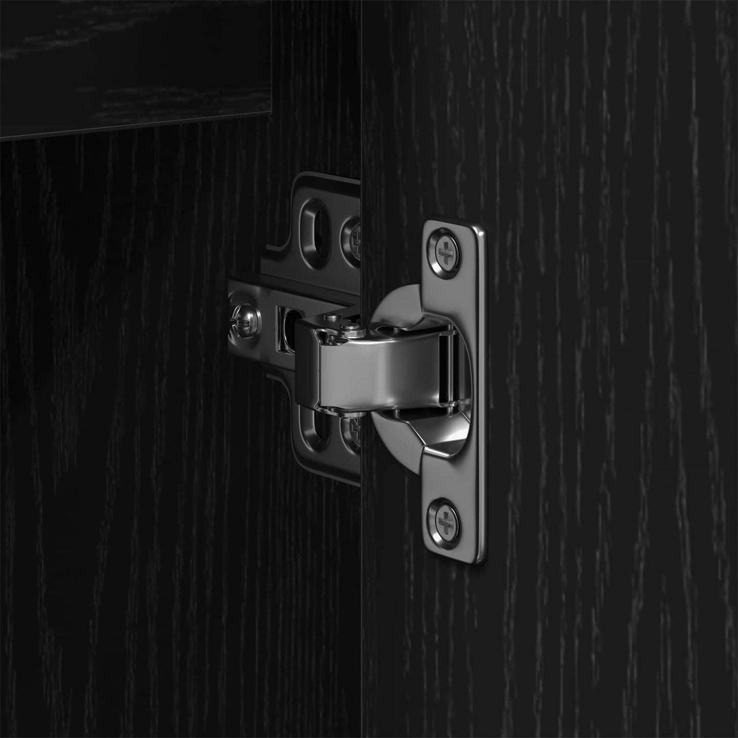 Bathroom Furniture Set 2 pcs Black Engineered wood