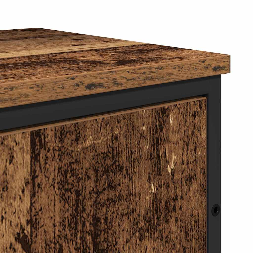 Bathroom Furniture Set Wall-mounted 2 pcs Brown Engineered wood