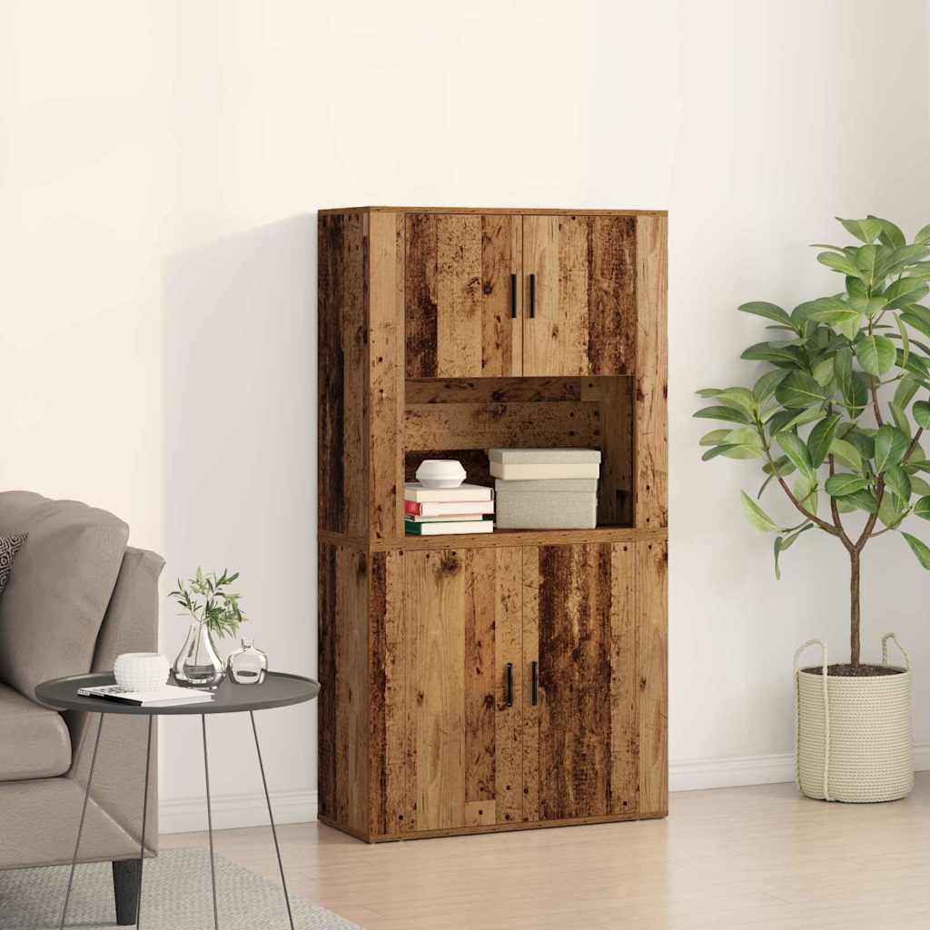 Highboard Old Wood 80 x 33 x 150 cm Engineered Wood