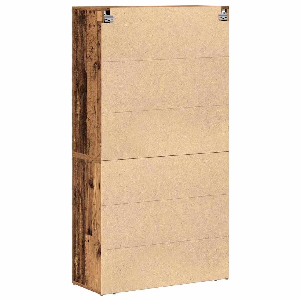Highboard with Drawer Old Wood 80 x 33 x 150 cm Engineered Wood