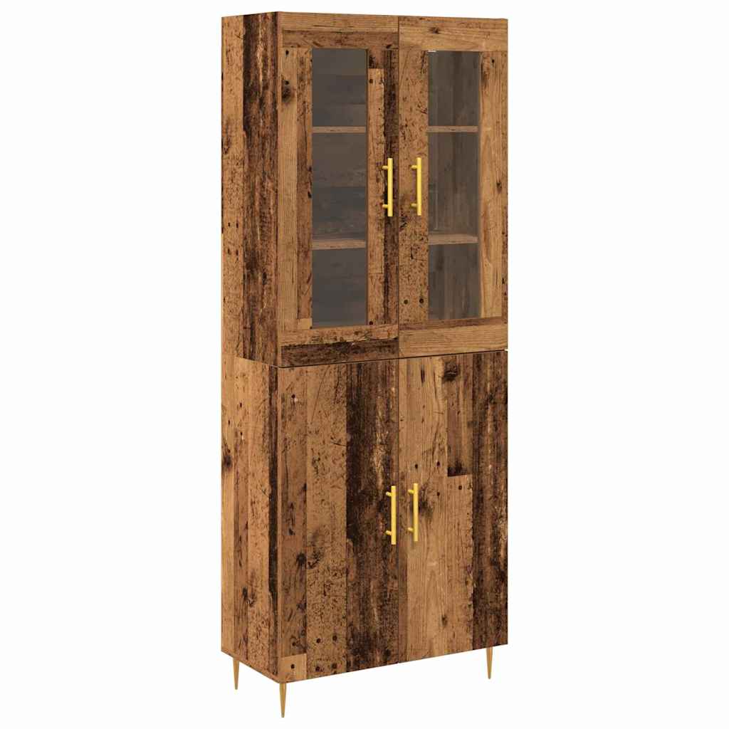 Highboard 2 pcs Old Wood Engineered Wood