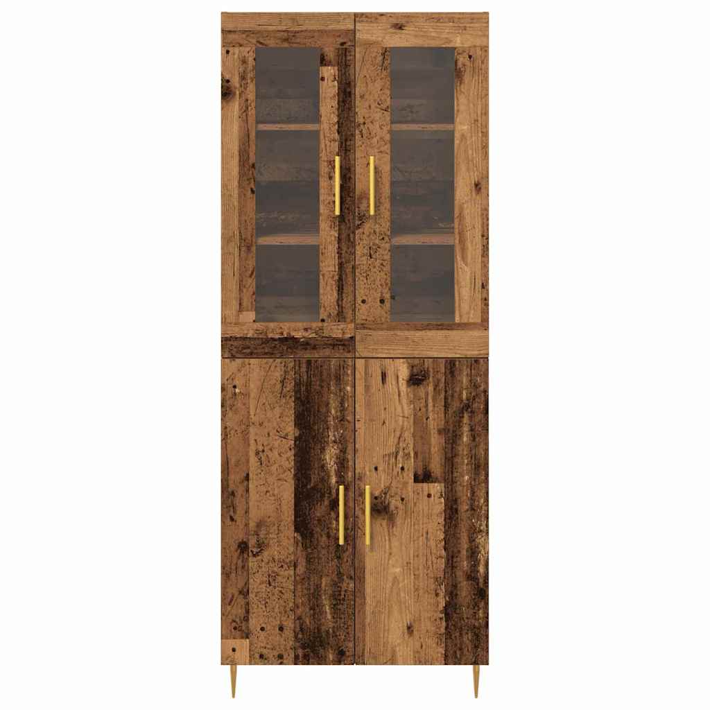 Highboard 2 pcs Old Wood Engineered Wood