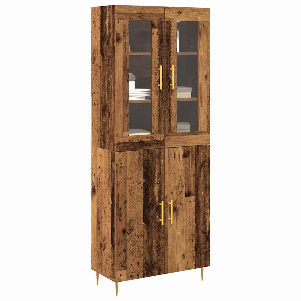 Highboard 2 pcs Old Wood Engineered Wood