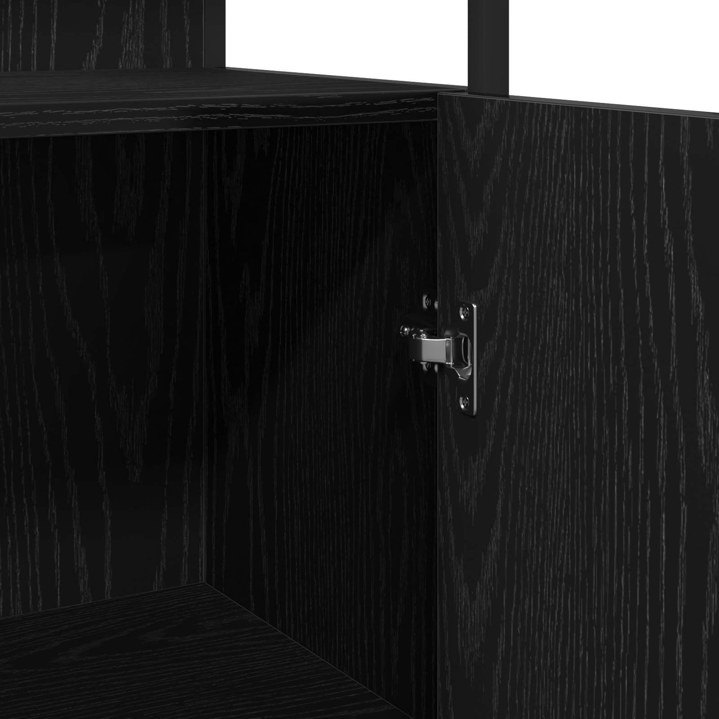 Bathroom Vanity Units with Shelf 3 pcs Black Engineered wood