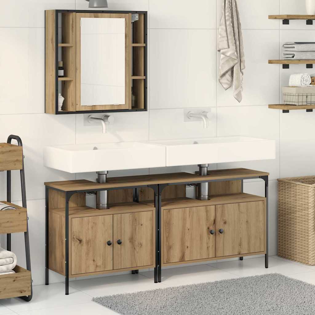 Bathroom Vanity Units 3 pcs Brown 80 x 30 x 60 cm