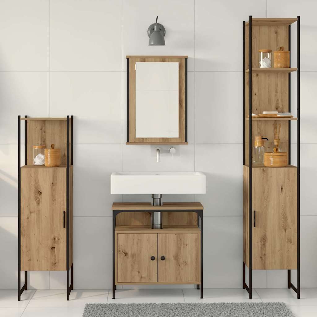 Bathroom Furniture Set 4 pcs Artisan Oak Engineered Wood