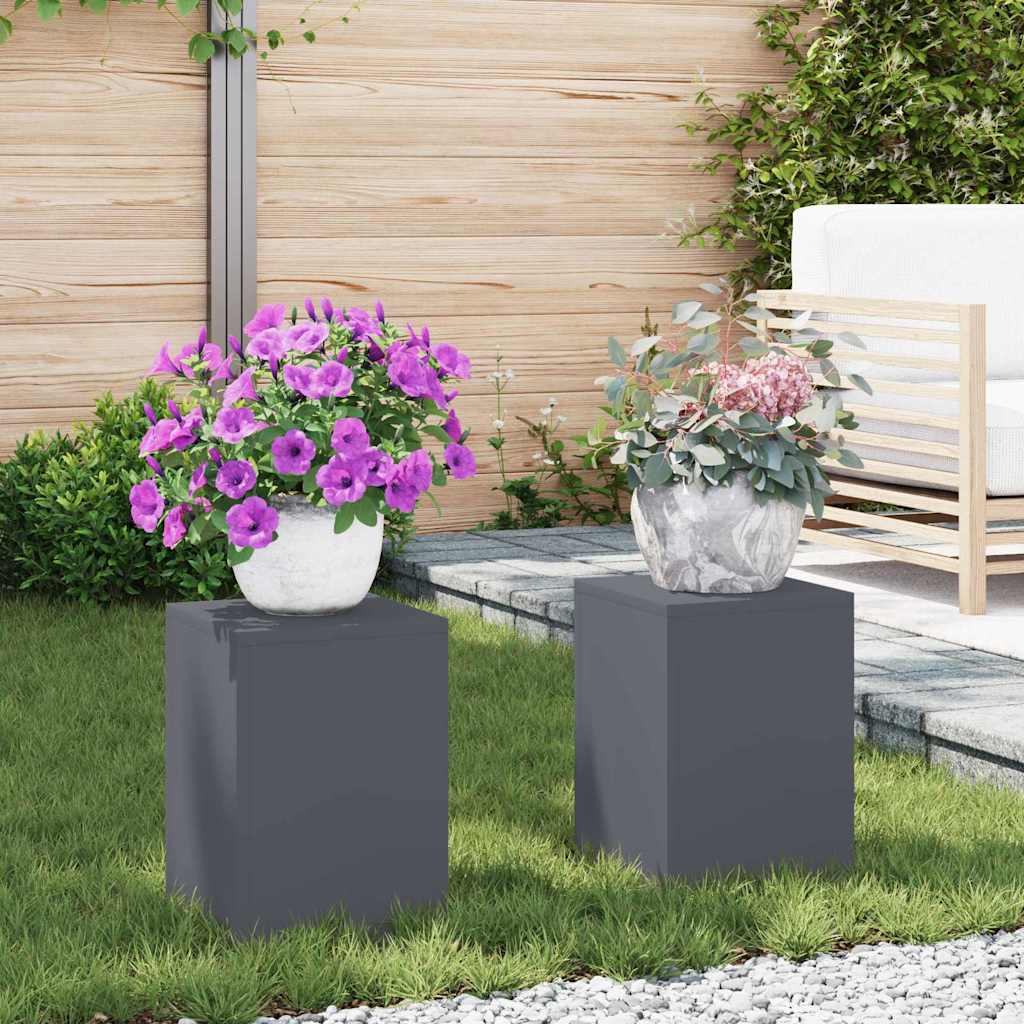 Plant Stand 2 pcs Anthracite 24 x 24 x 35 cm Cold-rolled Steel