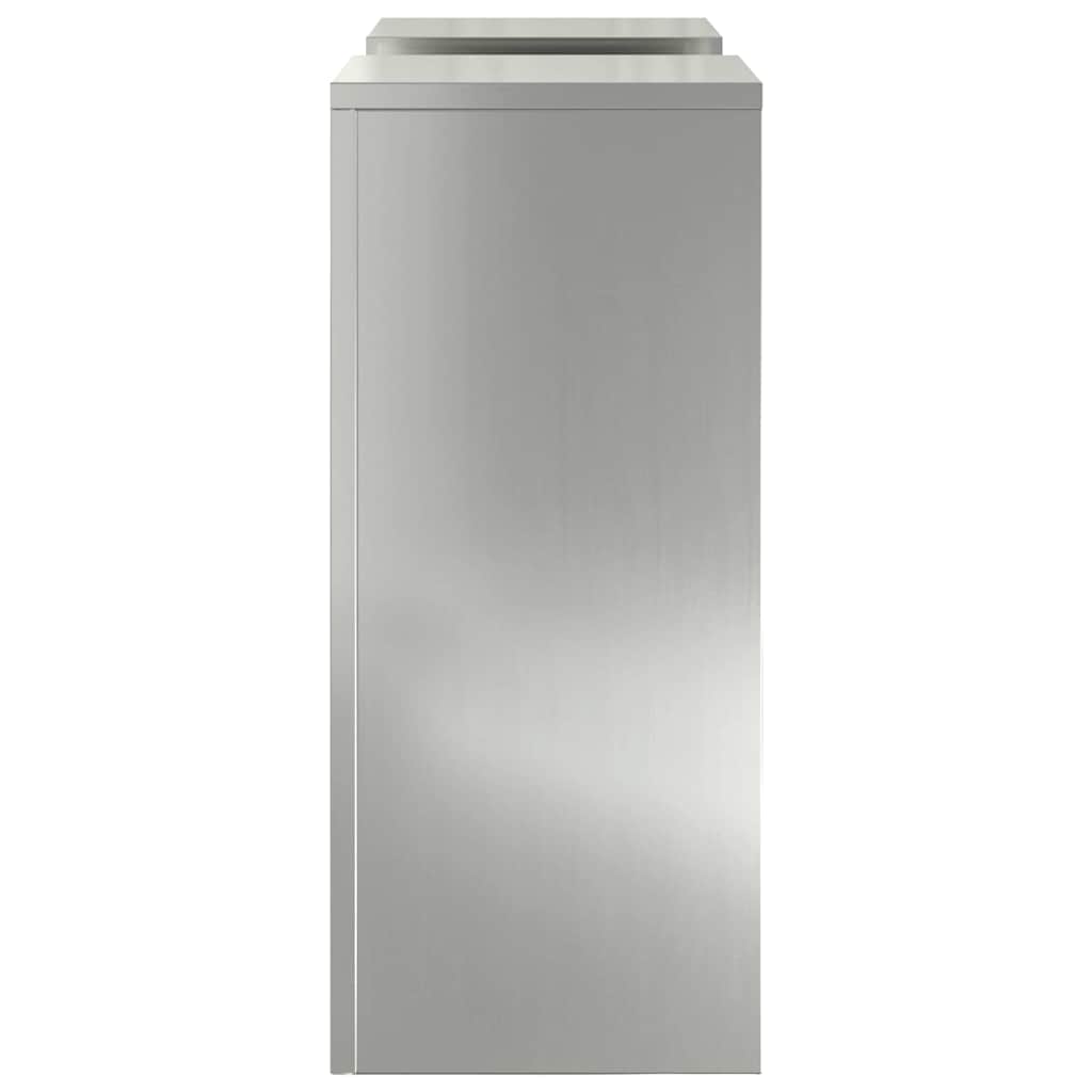 Plant Stand 2 pcs Silver 24 x 24 x 55 cm Galvanised Steel
