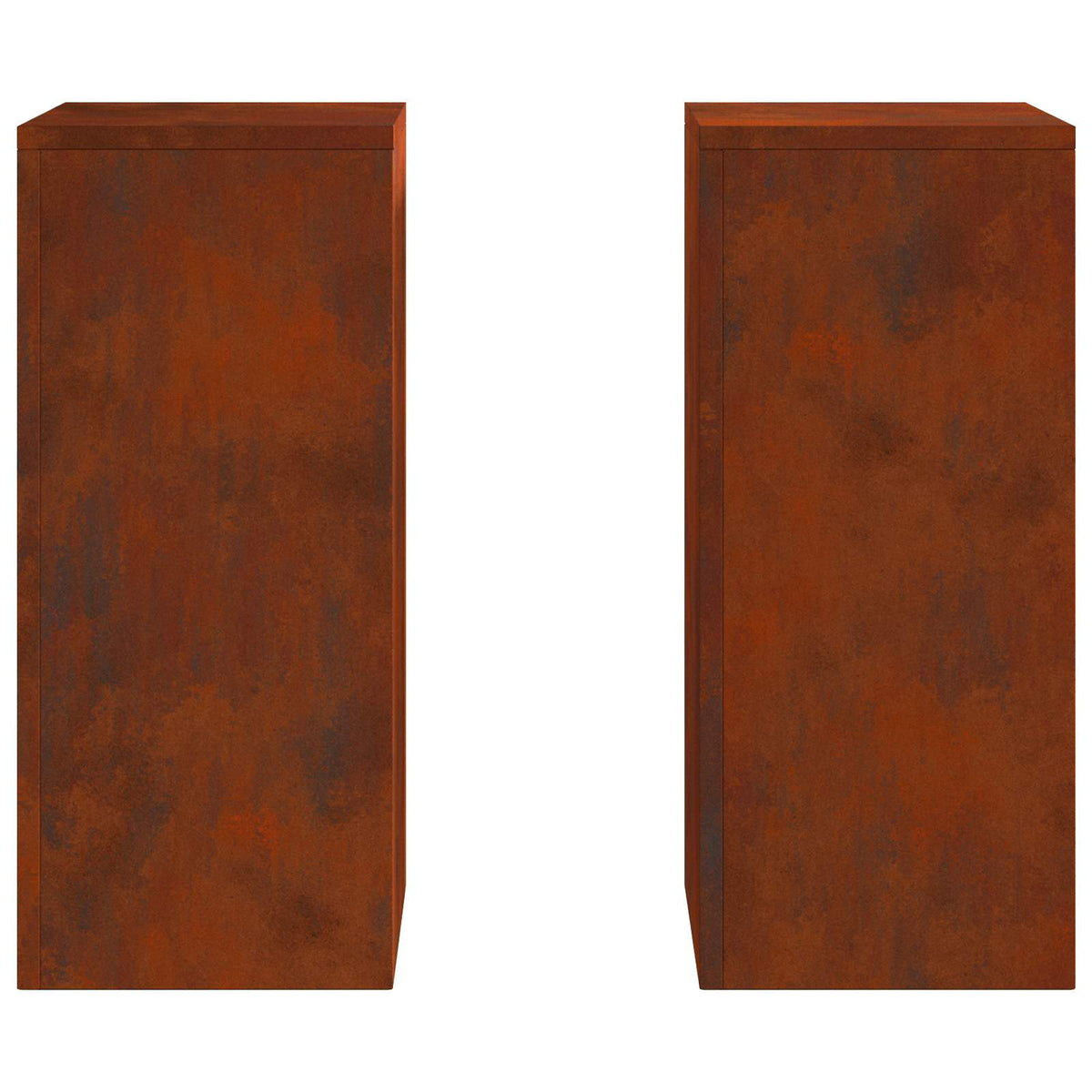 Plant Stand 2 pcs Rusty 24 x 24 x 55 cm Weathering Steel