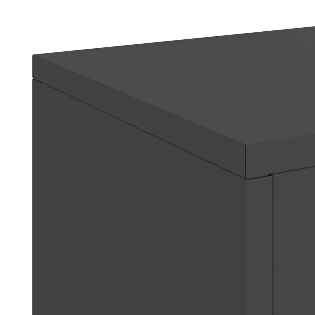 Plant Stand 2 pcs Black 24 x 24 x 75 cm Steel
