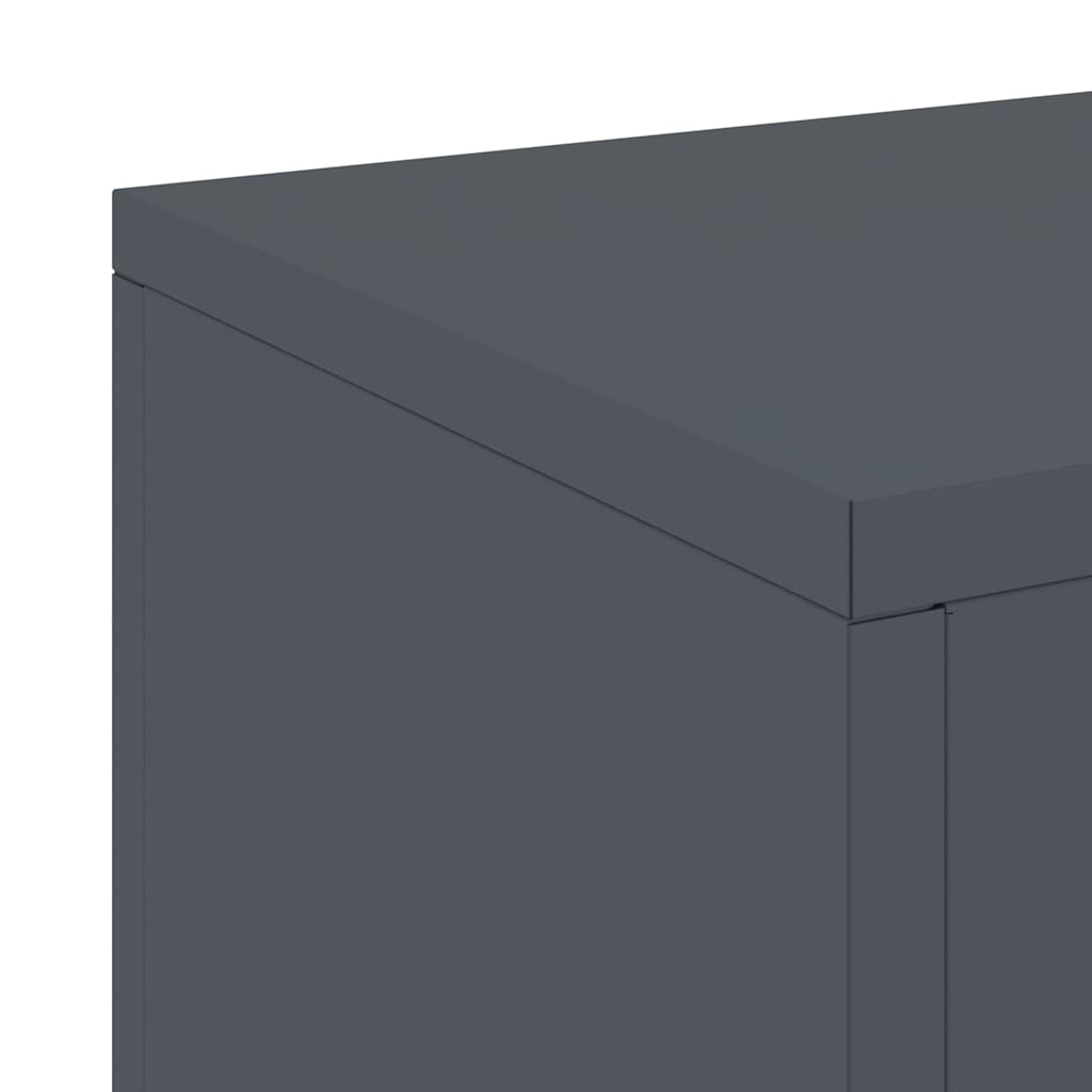 Plant Stand 2 pcs Anthracite 24 x 24 x 75 cm Steel