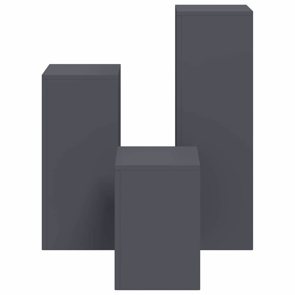 Plant Stand 3 pcs Anthracite 24 x 24 x 75 cm Cold-rolled Steel