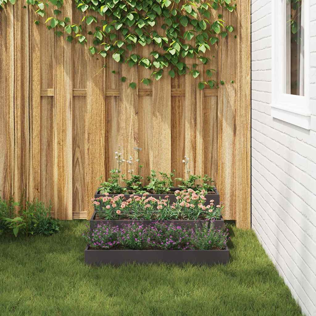 Garden Planter Black 90 x 90 x 35 cm Cold-rolled Steel