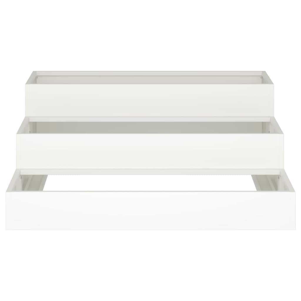 Garden Planter White 90 x 90 x 35 cm Cold-rolled Steel