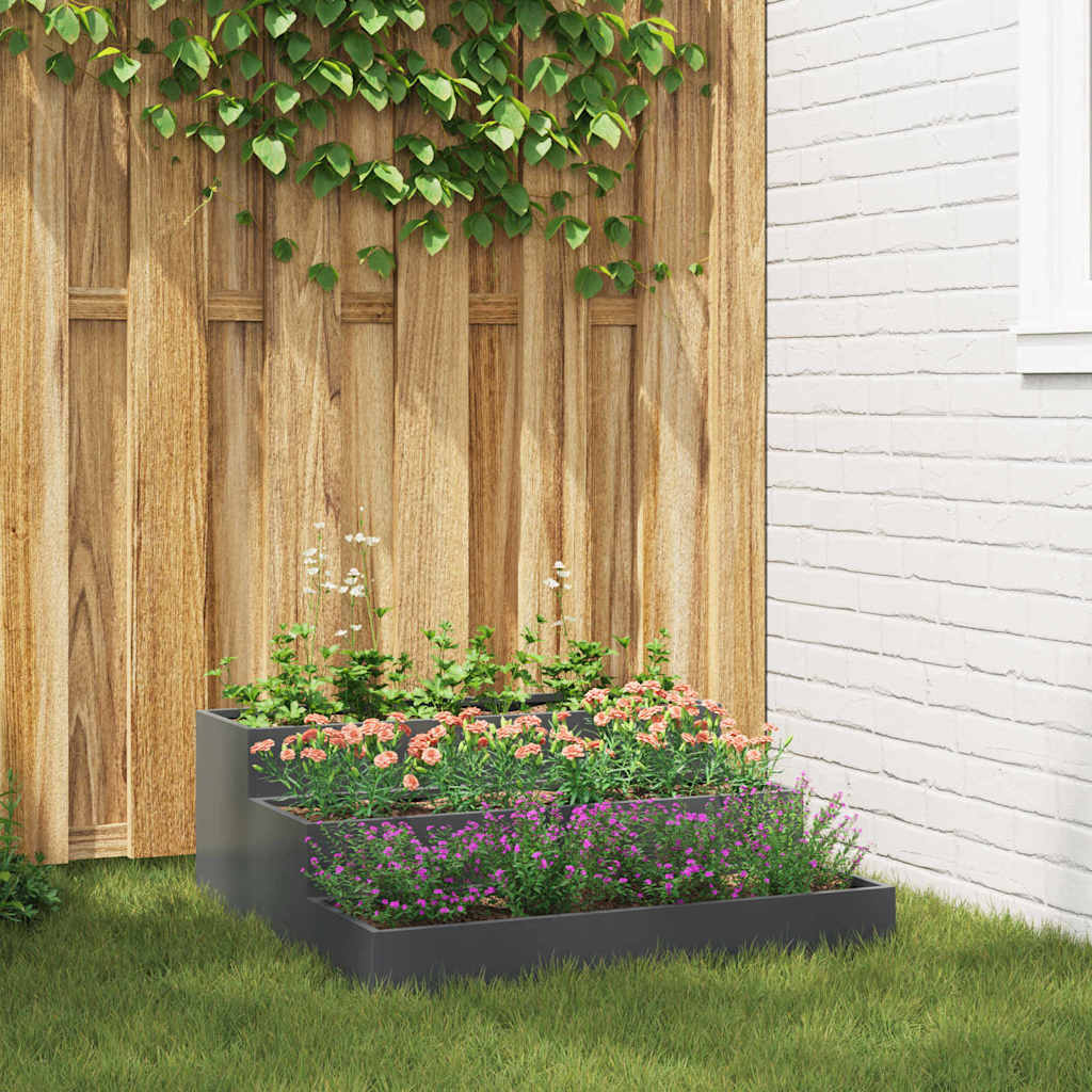 Garden Planter Anthracite 90 x 90 x 35 cm Cold-rolled Steel