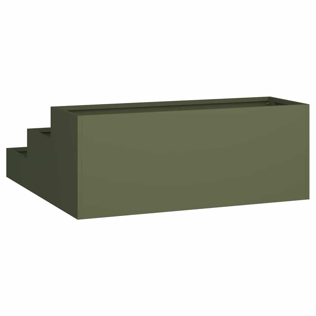 Garden Planter Olive Green 90 x 90 x 35 cm Cold-rolled Steel