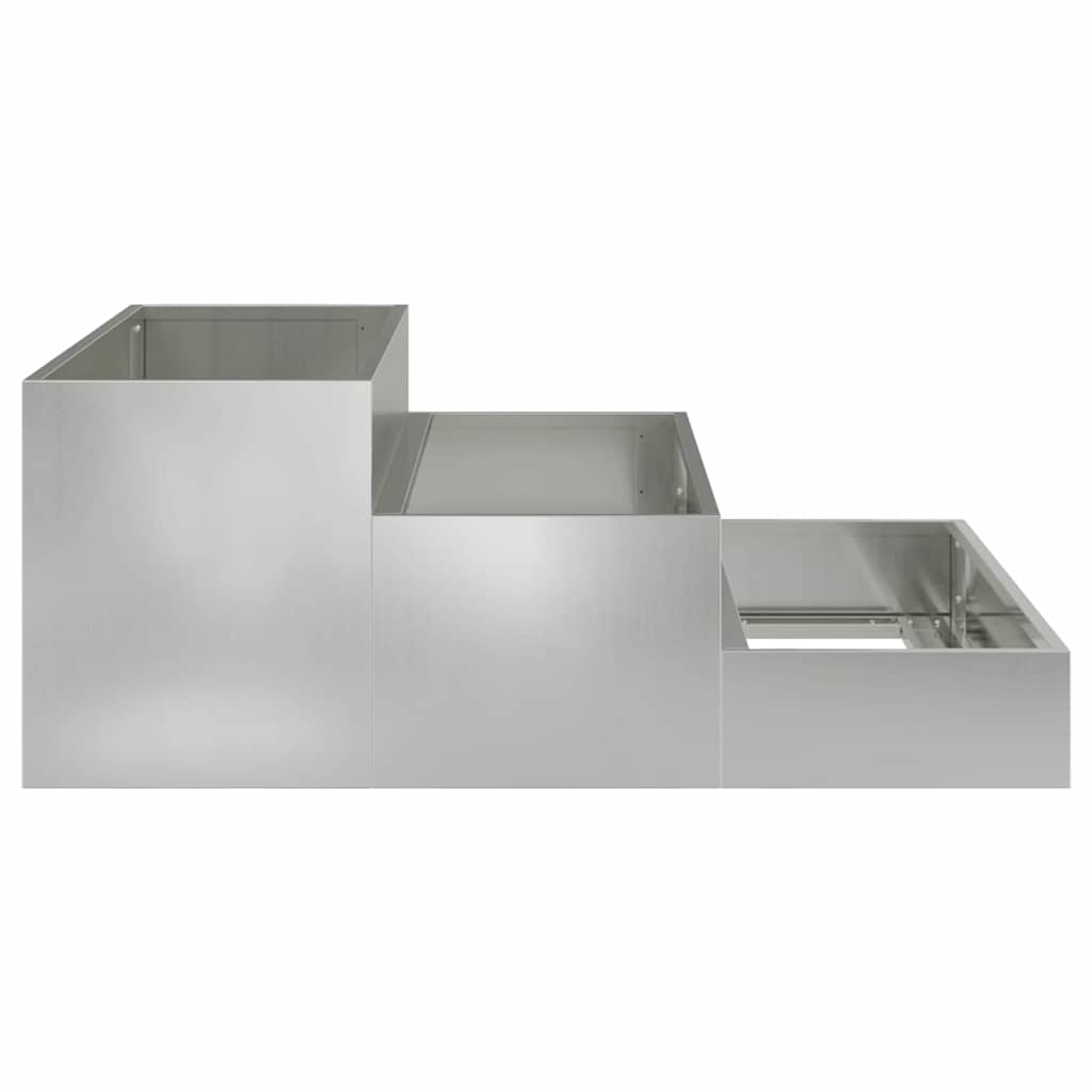 Garden Planter Silver 90 x 90 x 35 cm Galvanised Steel