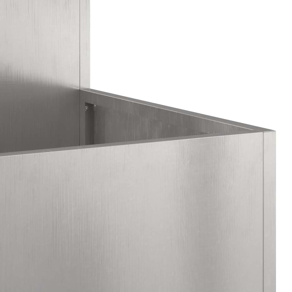 Garden Planter Silver 100 x 100 x 48 cm Stainless steel