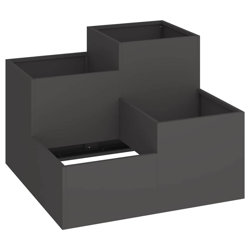 Garden Planter Black 100 x 100 x 60 cm Steel
